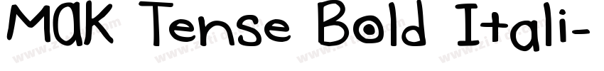 MAK Tense Bold Itali字体转换